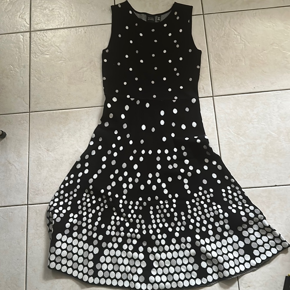 Saks black label new polka dot dress